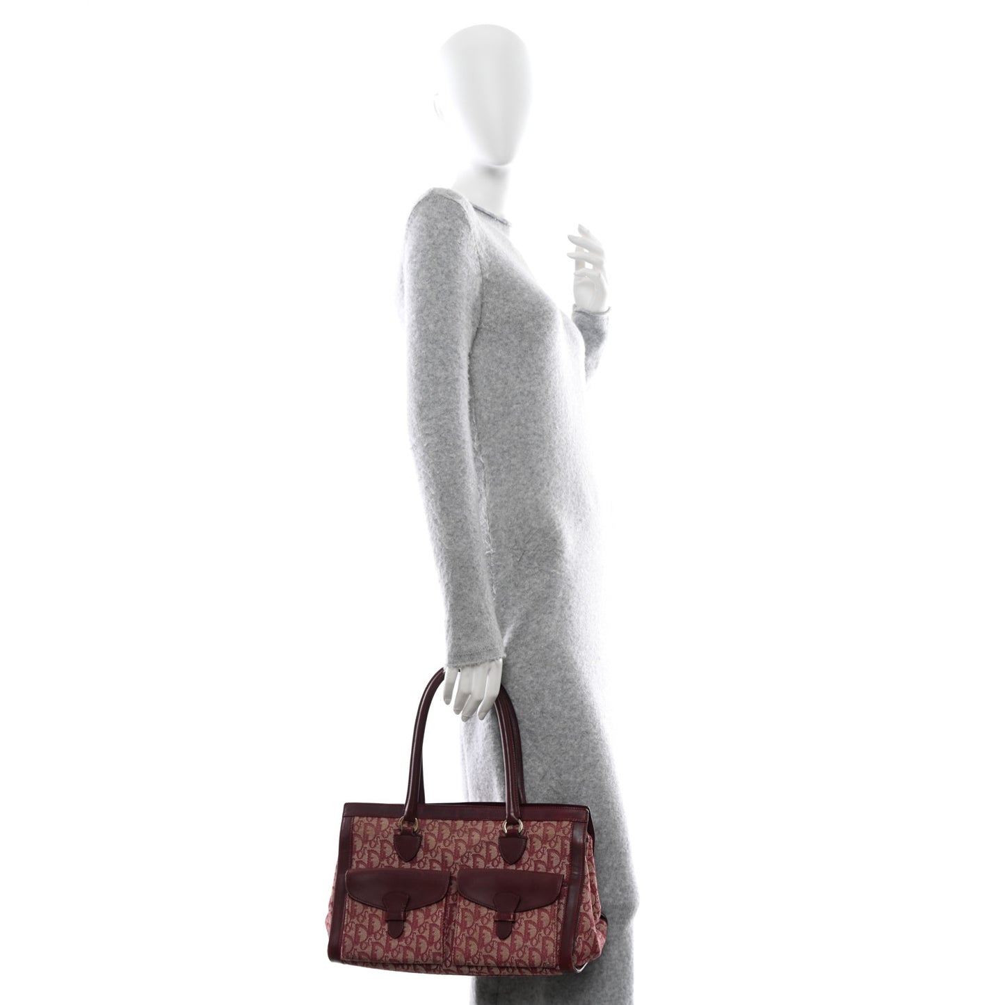 Monogram Pocket Tote Red