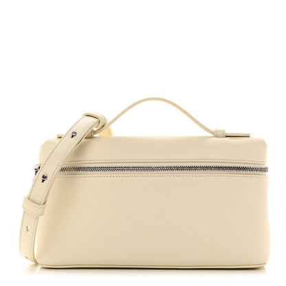 Loro Piana Grained Calfskin L19 Extra Pocket Pouch Whisper White 1 of 9