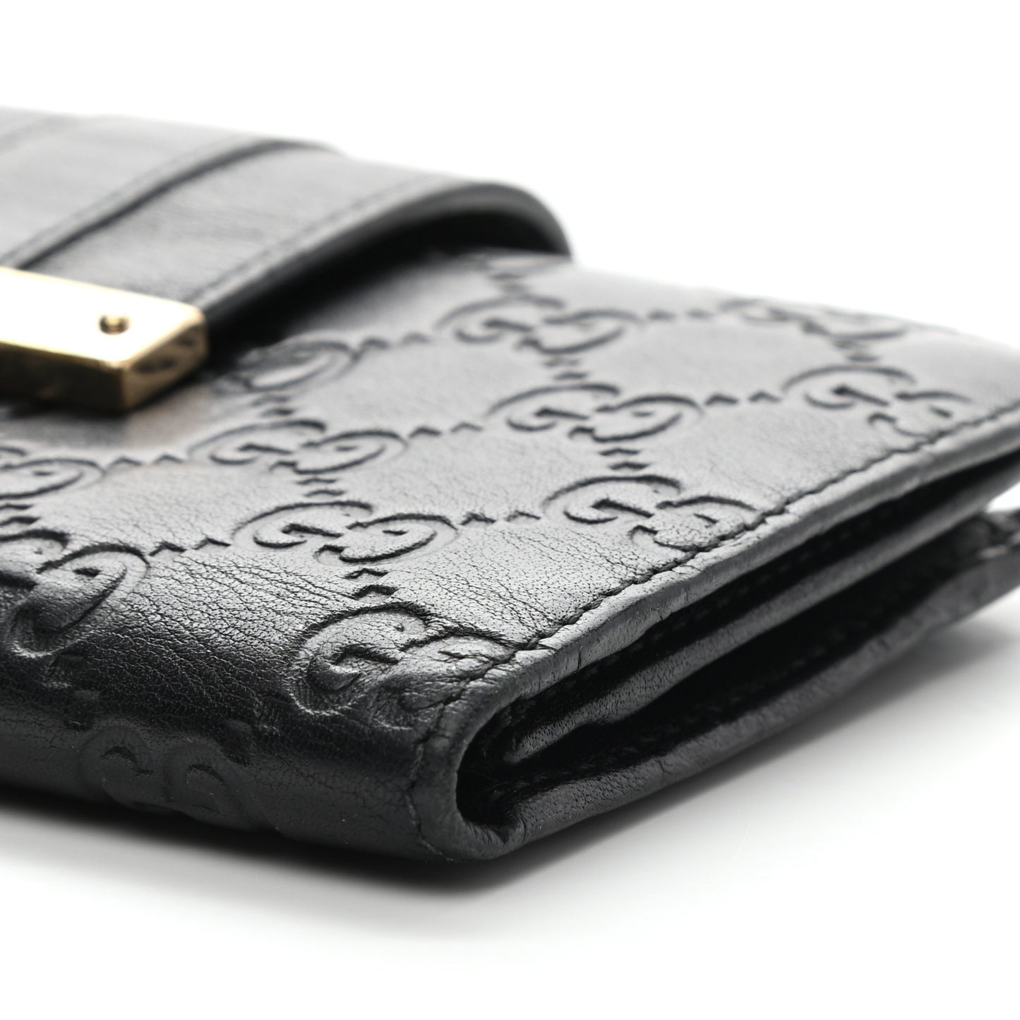 Guccissima Ladies Web Long Wallet Black