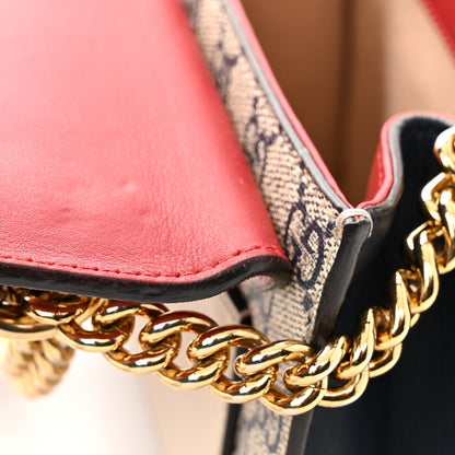 Gucci GG Supreme Monogram Moon Calfskin Small Padlock Shoulder Bag Beige Blue Hibiscus Red Mystic White 15 of 15