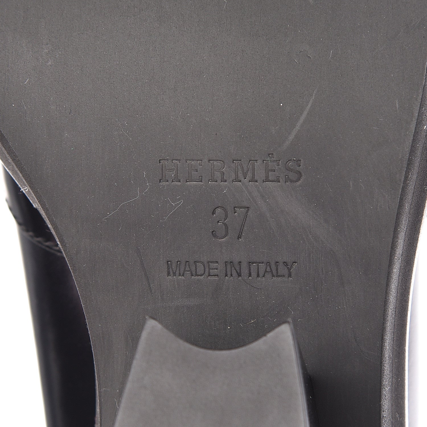 Hermes Tuscan Calfskin Nadege 70 Derby Pumps 37 Black 8 of 9