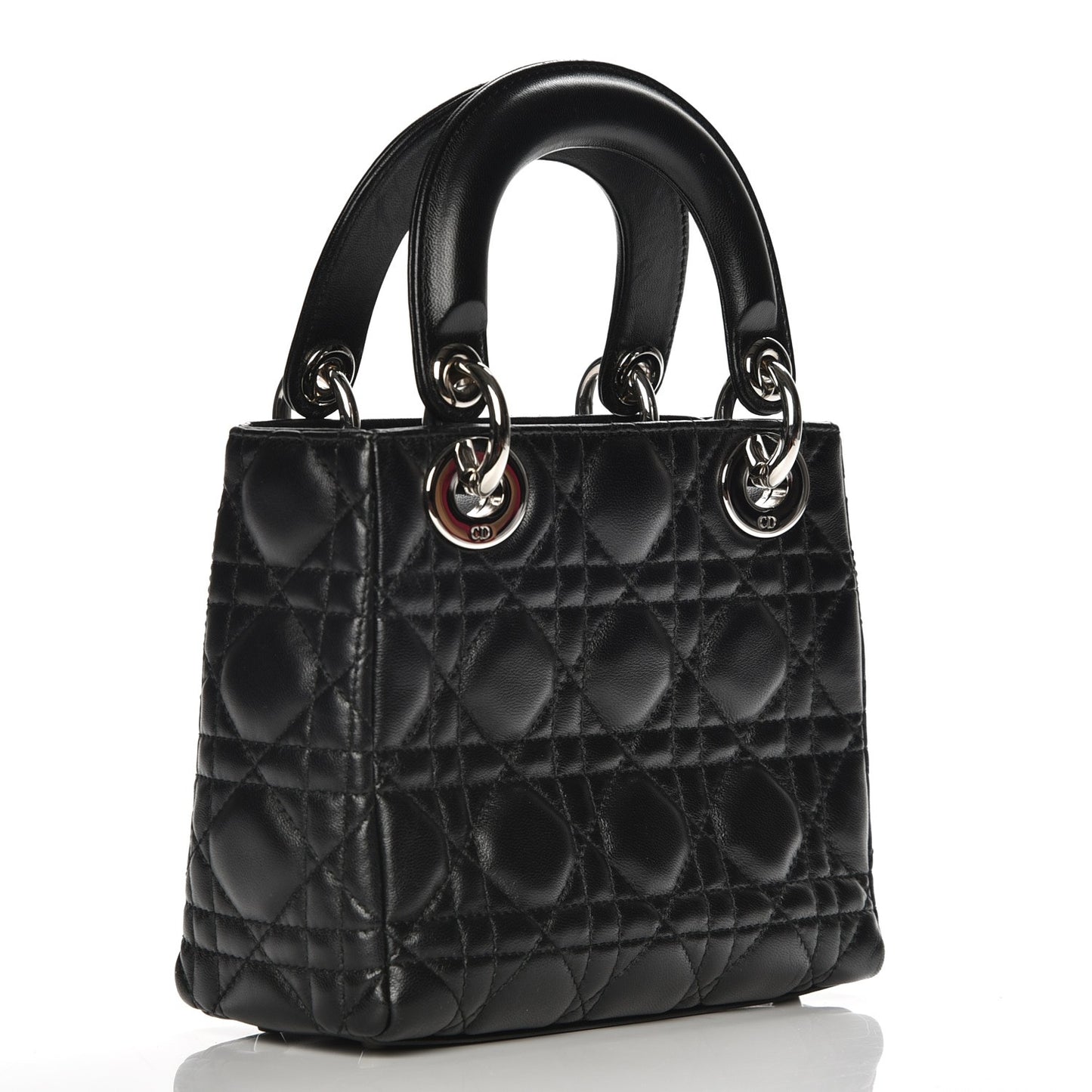 Lambskin Cannage Mini Lady Dior Black