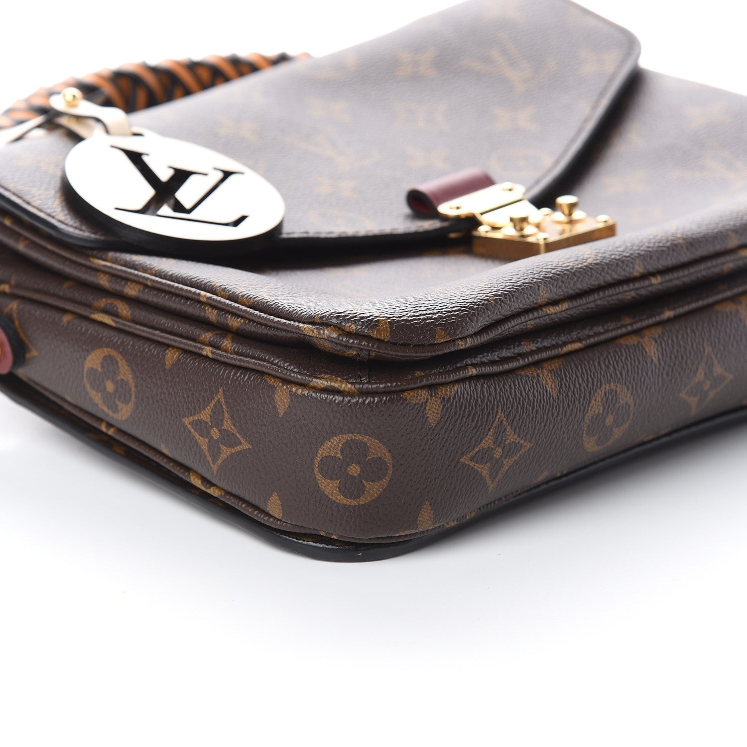 Louis Vuitton Monogram Braided Pochette Metis Safran 9 of 10
