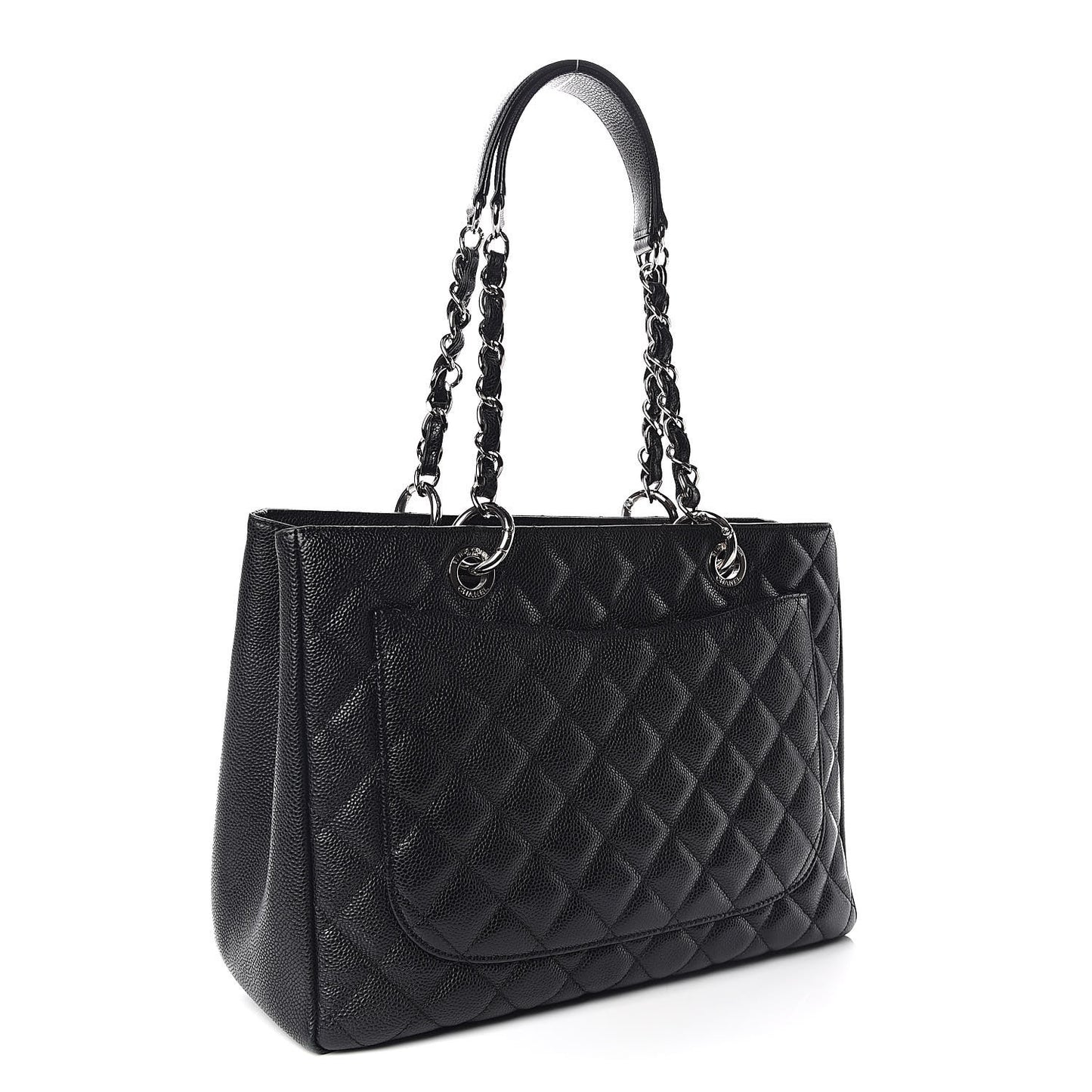 Caviar Quilted Grand Shopping Tote GST Black