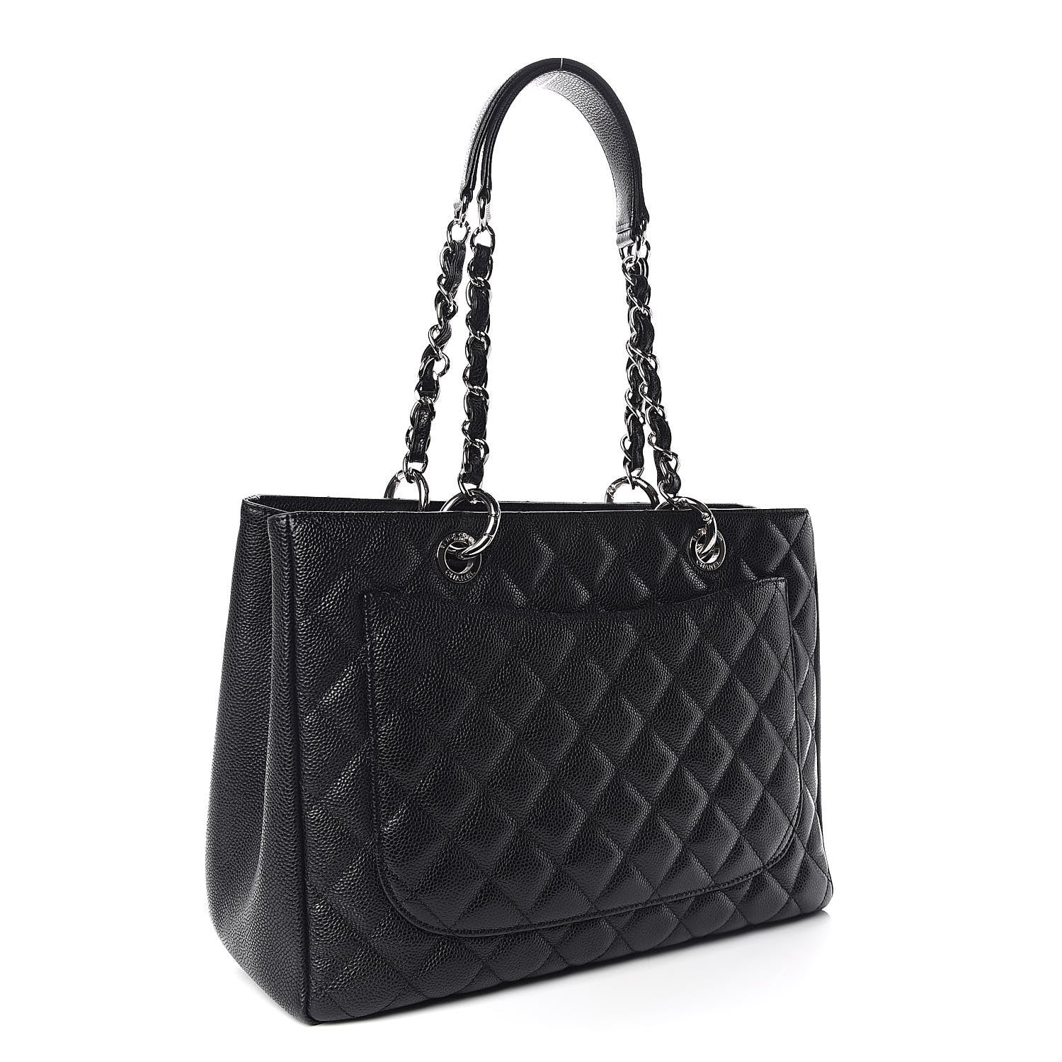 Chanel Caviar Quilted Grand Shopping Tote GST Black 3 of 13