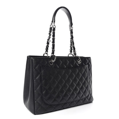 Chanel Caviar Quilted Grand Shopping Tote GST Black 3 of 13