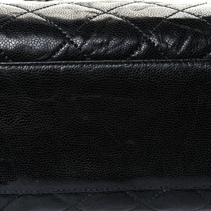 Chanel Crumpled Grained Calfskin Quilted CC Crave Tote Black 15 of 15