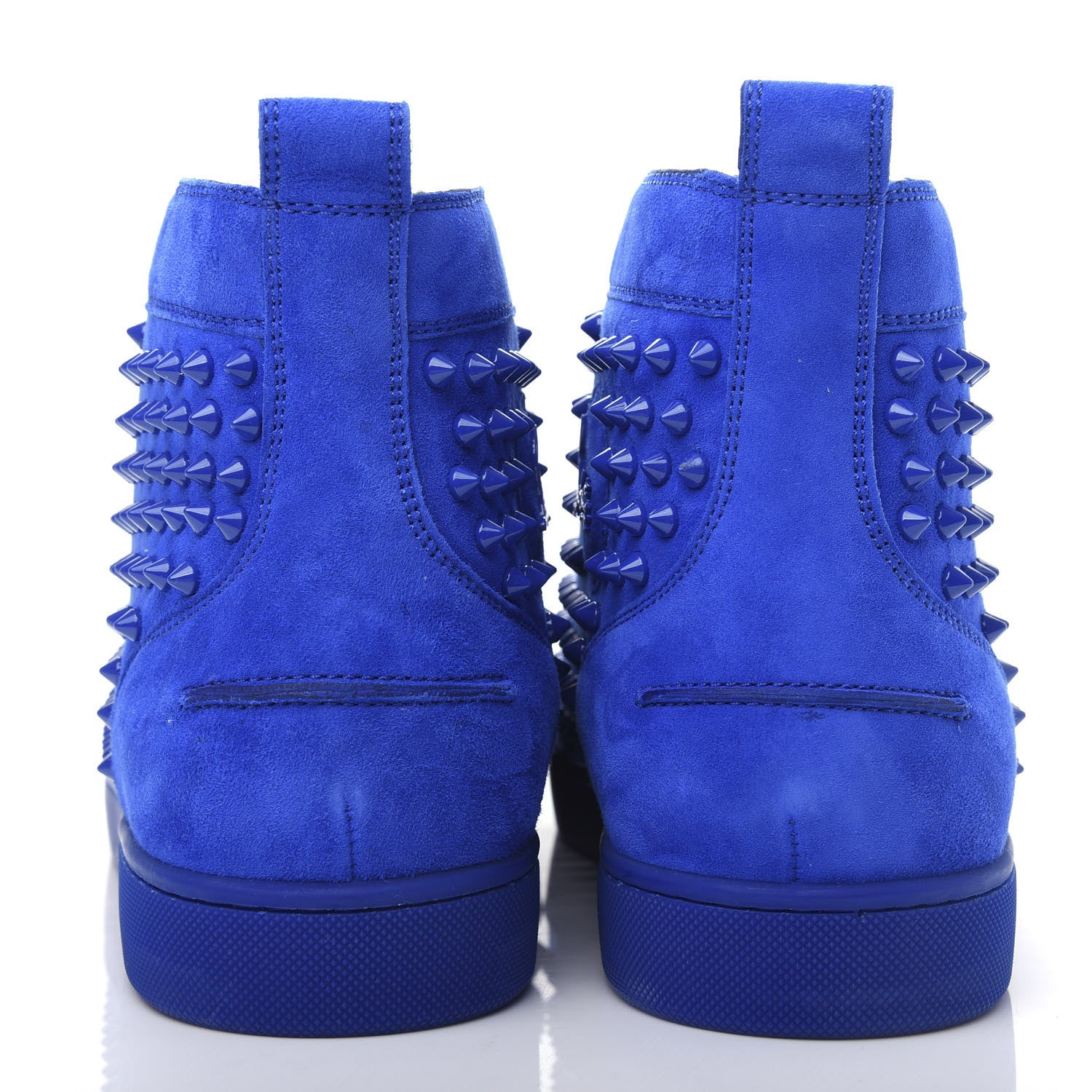 Christian Louboutin Suede Mens Louis Spikes Flat Sneakers 45 Electric 7 of 12