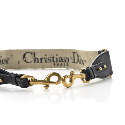 Christian Dior Oblique Studded Shoulder Strap Blue 3 of 3