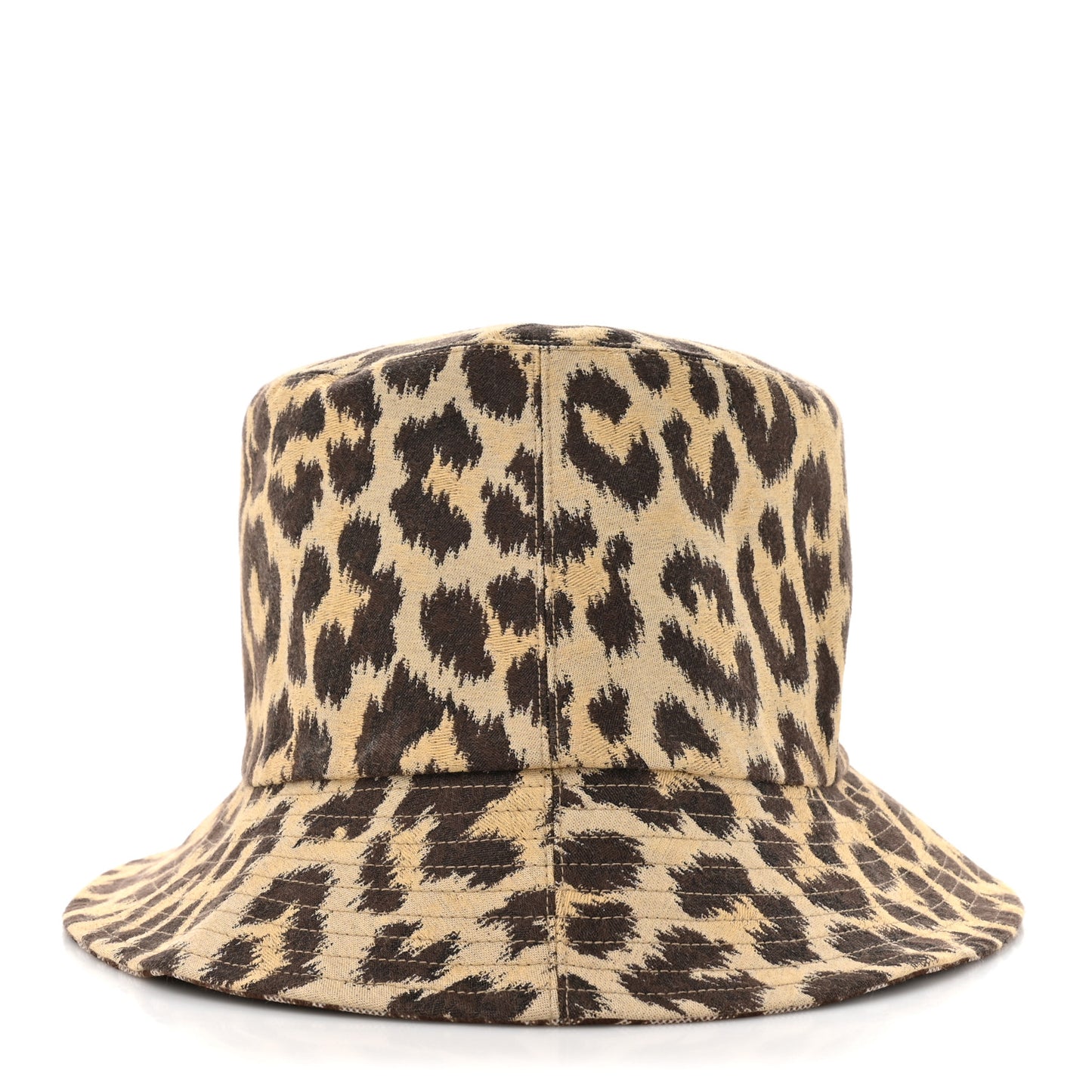 Oblique Leopard Reversible Mizza Bucket Hat Beige