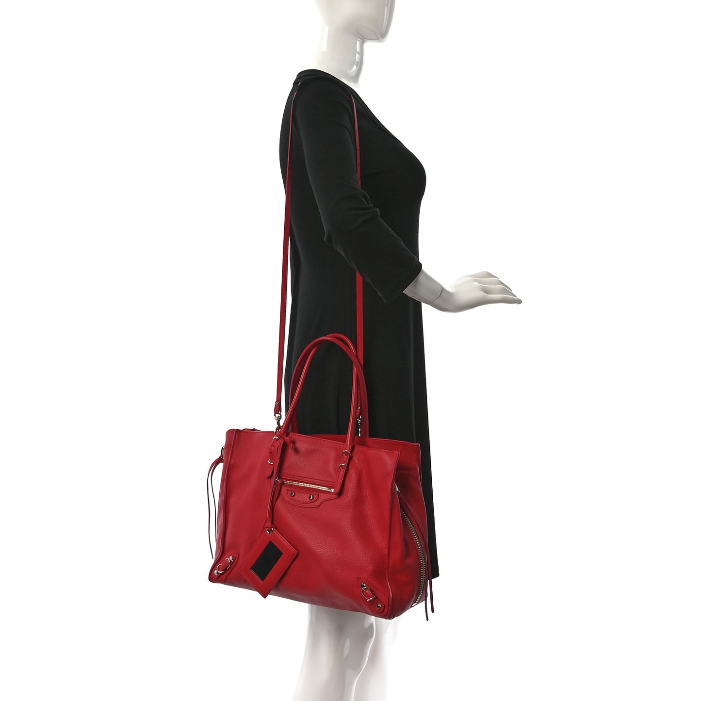 Veau Papier B4 Zip Around Tote Rouge Tango
