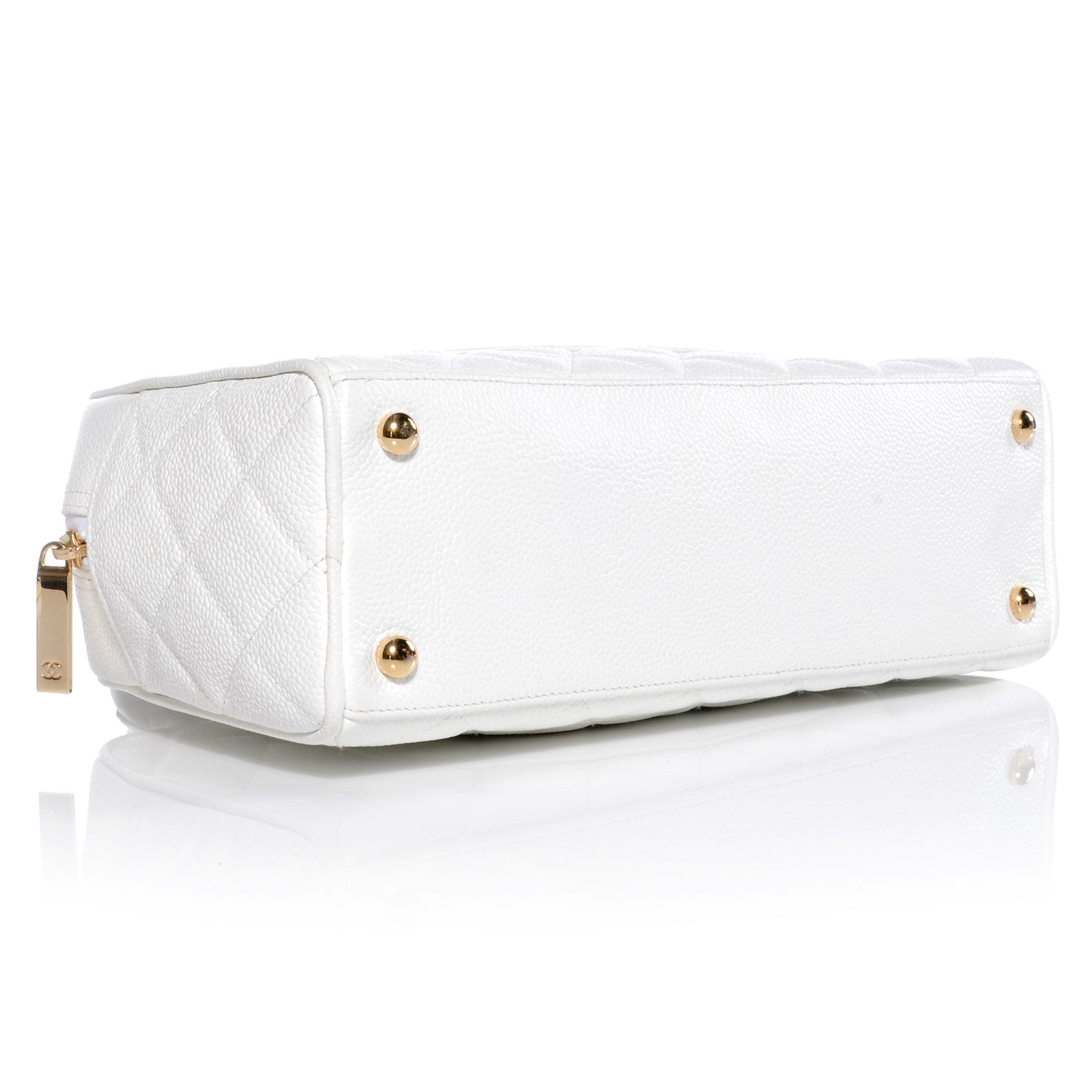Caviar Quilted Small Bowler White