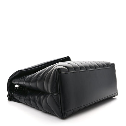 Saint Laurent Calfskin Y Quilted Monogram Monochrome Medium Loulou Chain Satchel Black 4 of 10