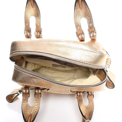 Chloe Metallic Calfskin Buckle Tote Gold 6 of 16