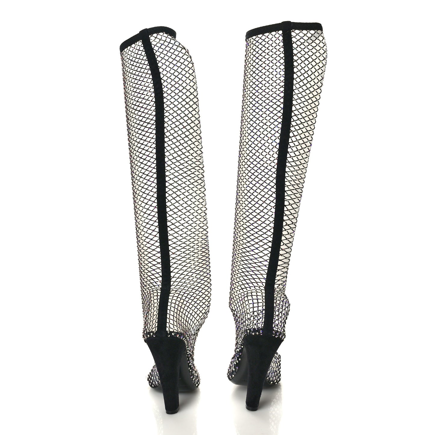 Mesh Crystal Koller 100 Knee High Boots 37 Black