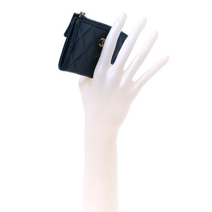 Chanel Caviar Quilted Key Holder Case Navy 2 of 12