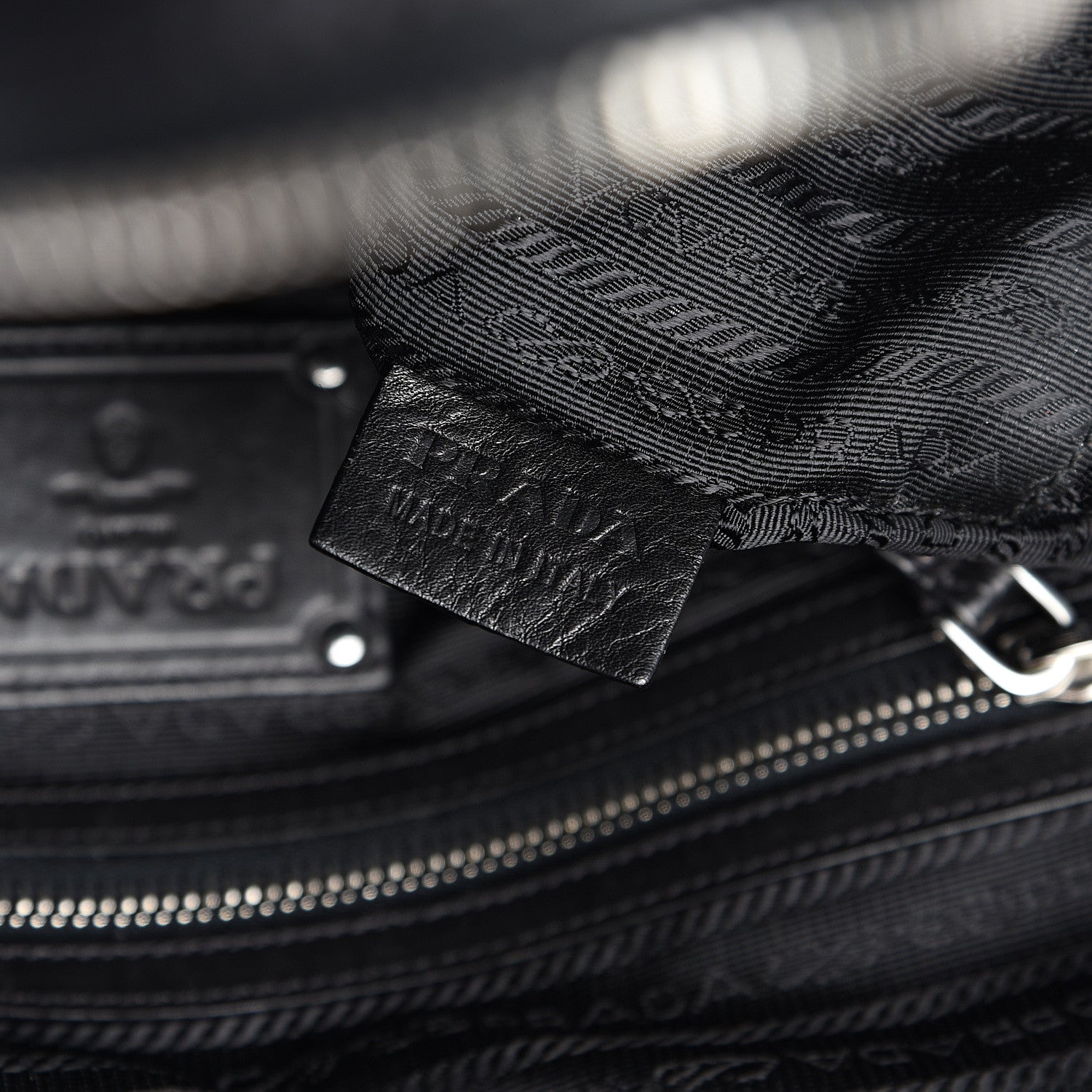 Prada Cervo Shine Bauletto Black 6 of 12