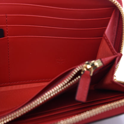 MCM Visetos Large Zip Around Wallet Cognac Red 8 of 8