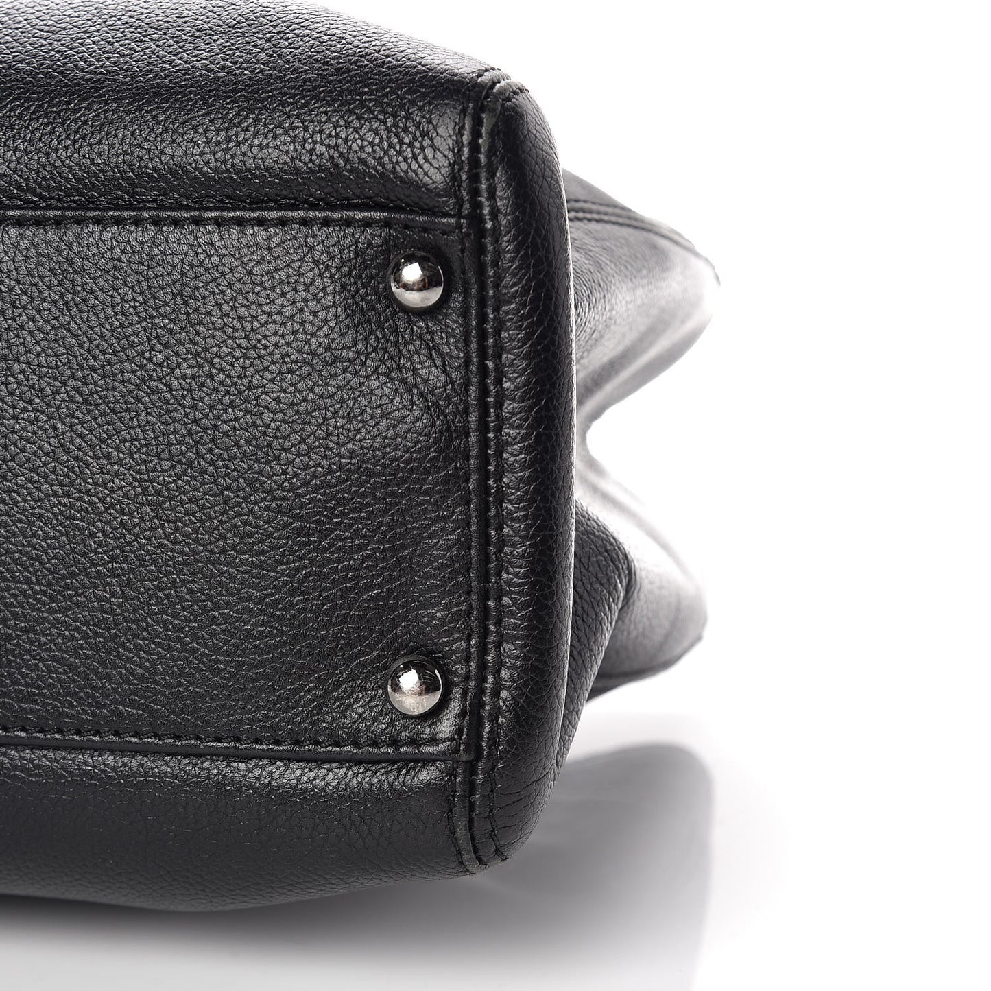 Calfskin Mademoiselle Lock Cerf Shopper Tote Black