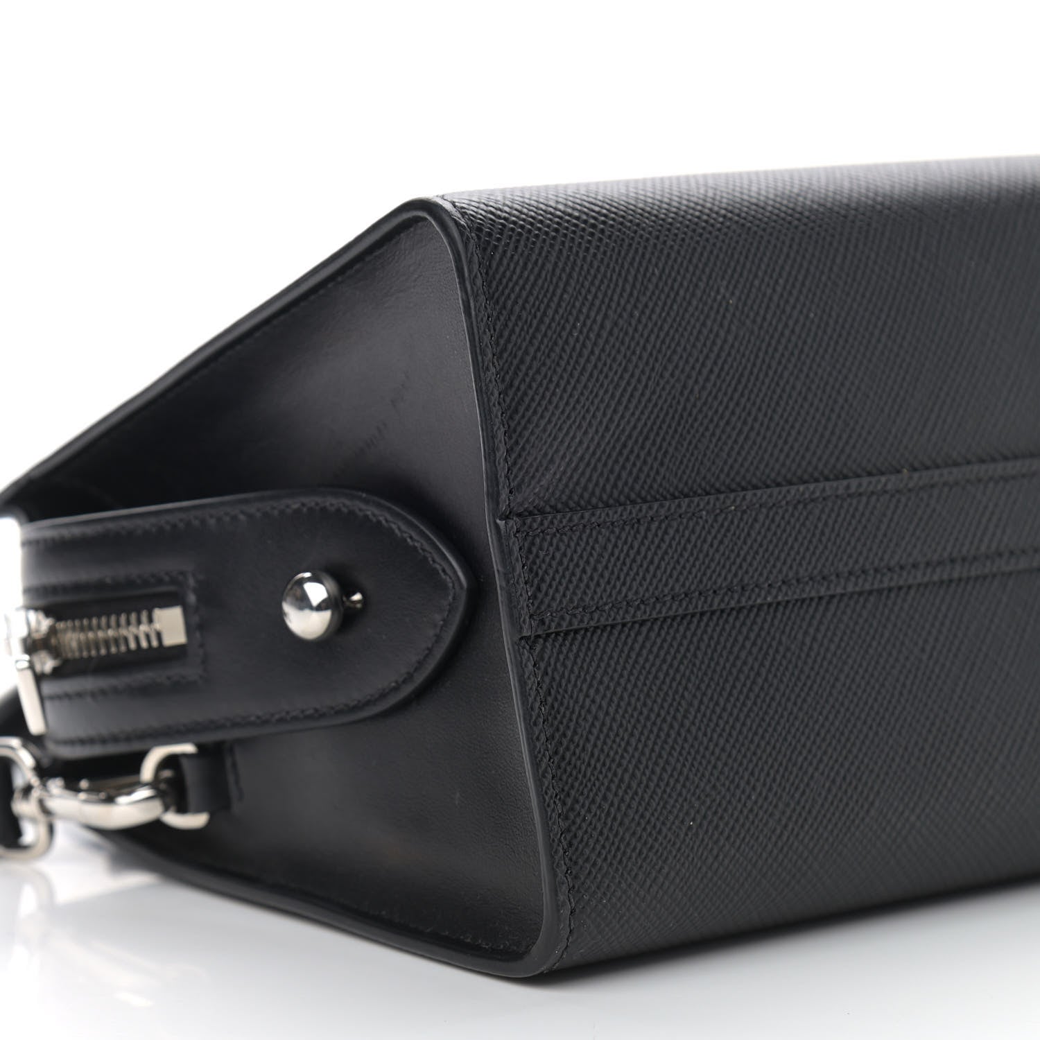 Prada Saffiano Cuir Calfskin Small Kristen Black 7 of 10