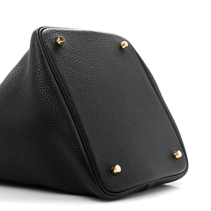 Hermes Taurillon Clemence Picotin Lock 22 MM Black 8 of 11