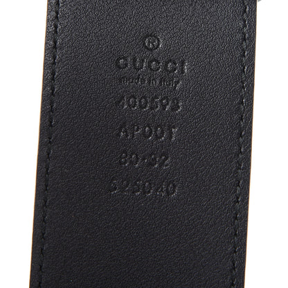 Gucci Calfskin Double G 40mm Belt 80 32 Black 3 of 6