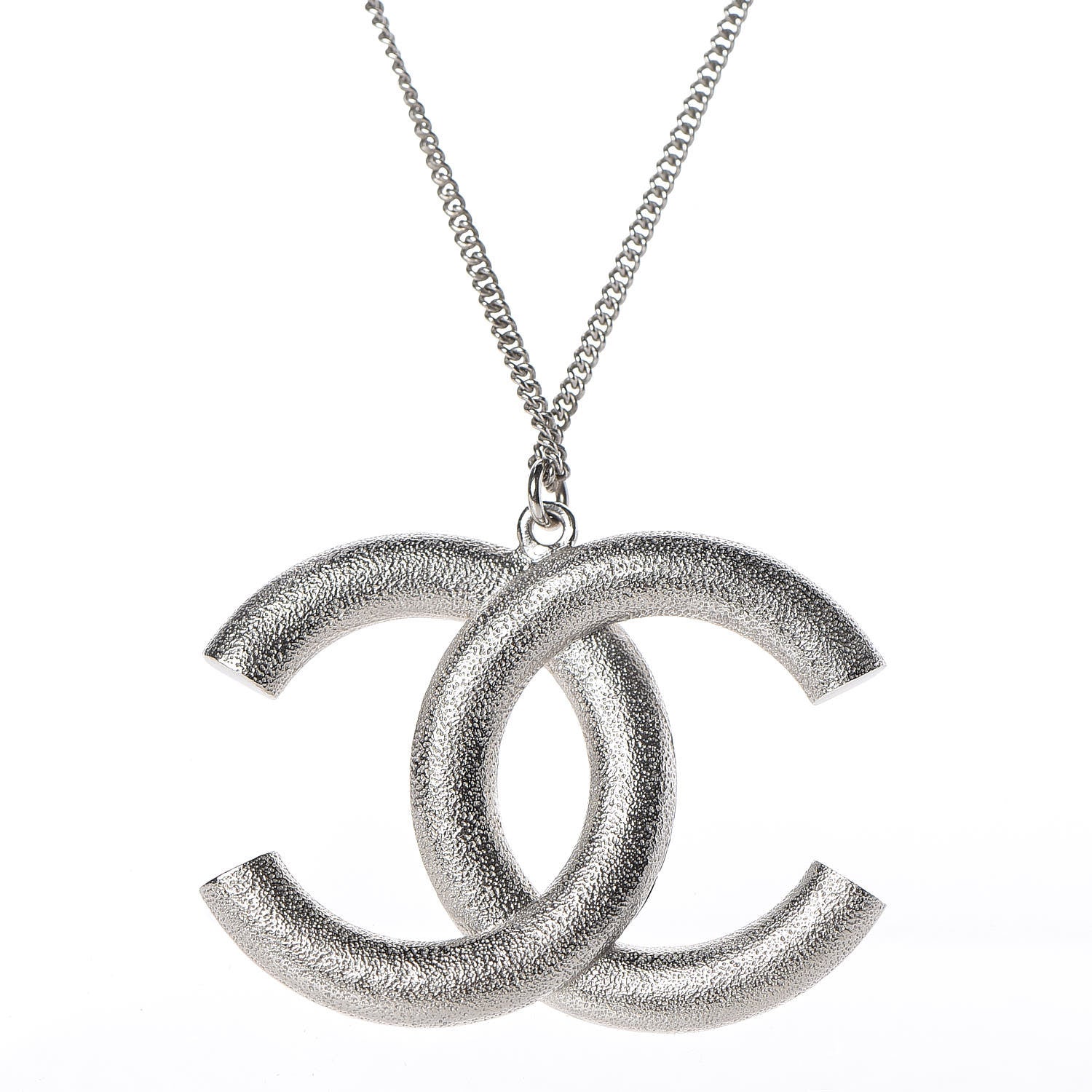 Chanel Crystal CC Necklace Silver 6 of 6
