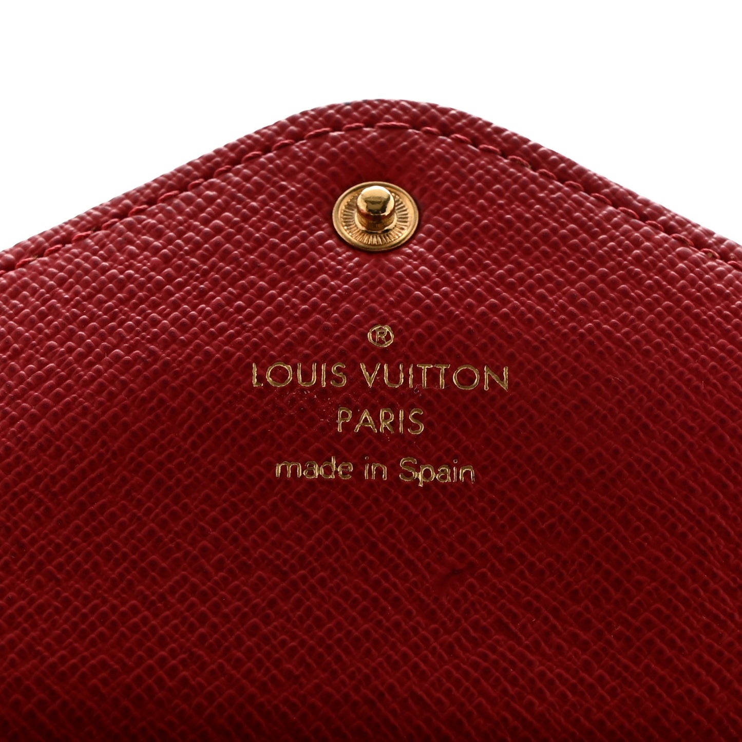 LOUIS VUITTON Damier Ebene Josephine Wallet Red