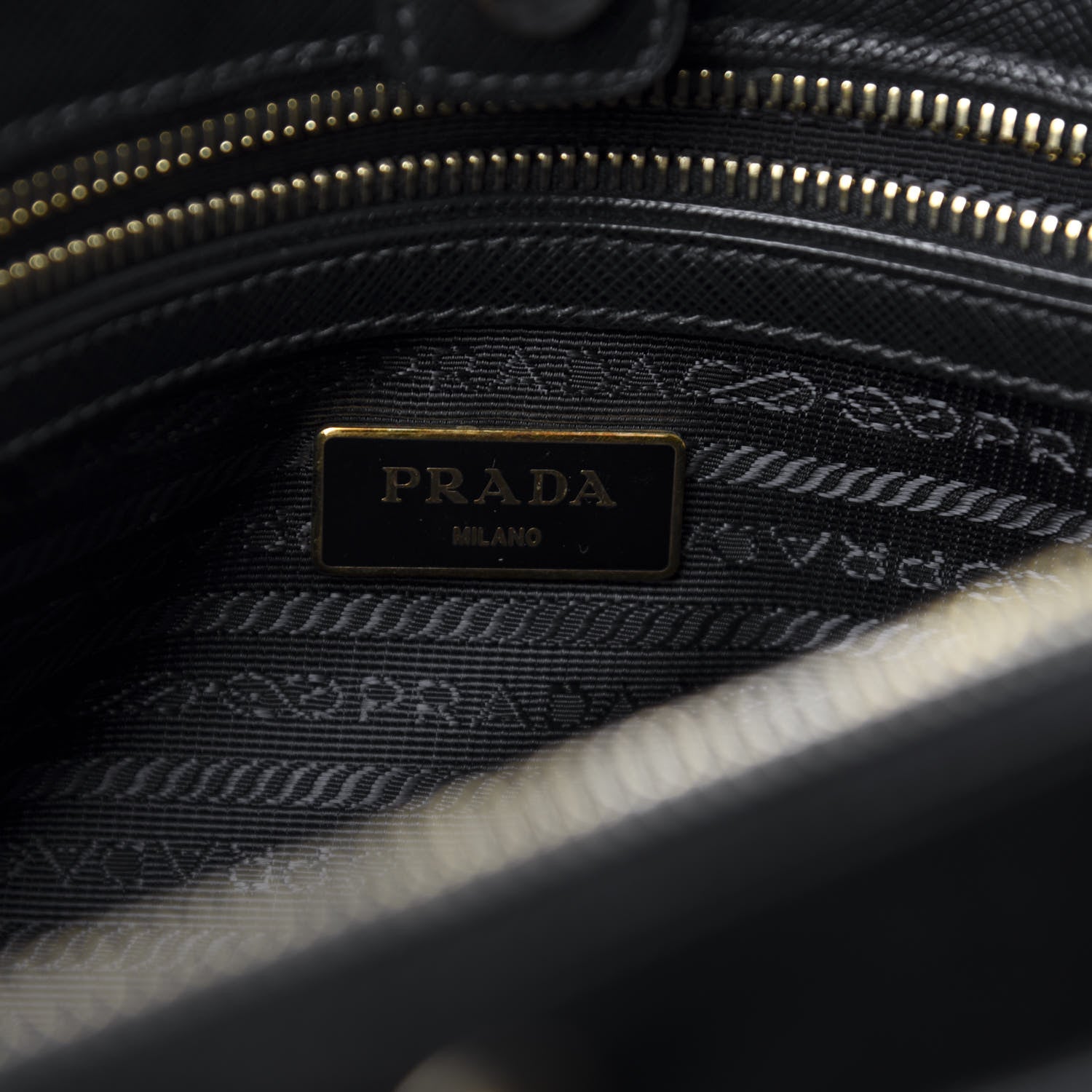 Prada Saffiano Lux Medium Tote Black 10 of 12