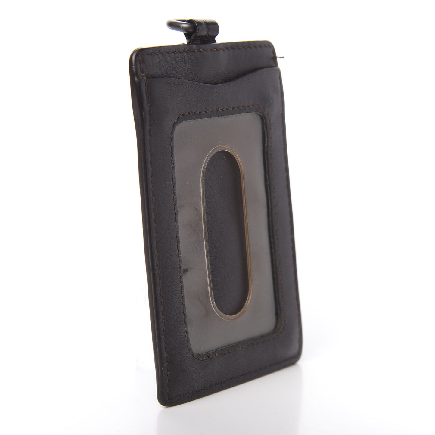 Nappa Intrecciato Card Case Ebano