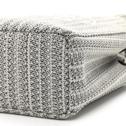 Prada Jacquard Logo Embroidered Small Tote Black Talco 9 of 9