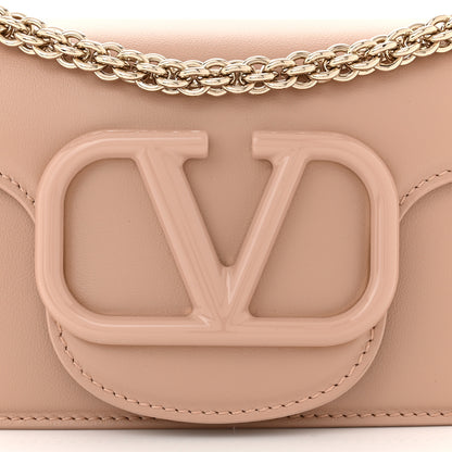 Valentino Garavani Calfskin Enamel Vlogo Small Loco Shoulder Bag Rose Cannelle 8 of 10