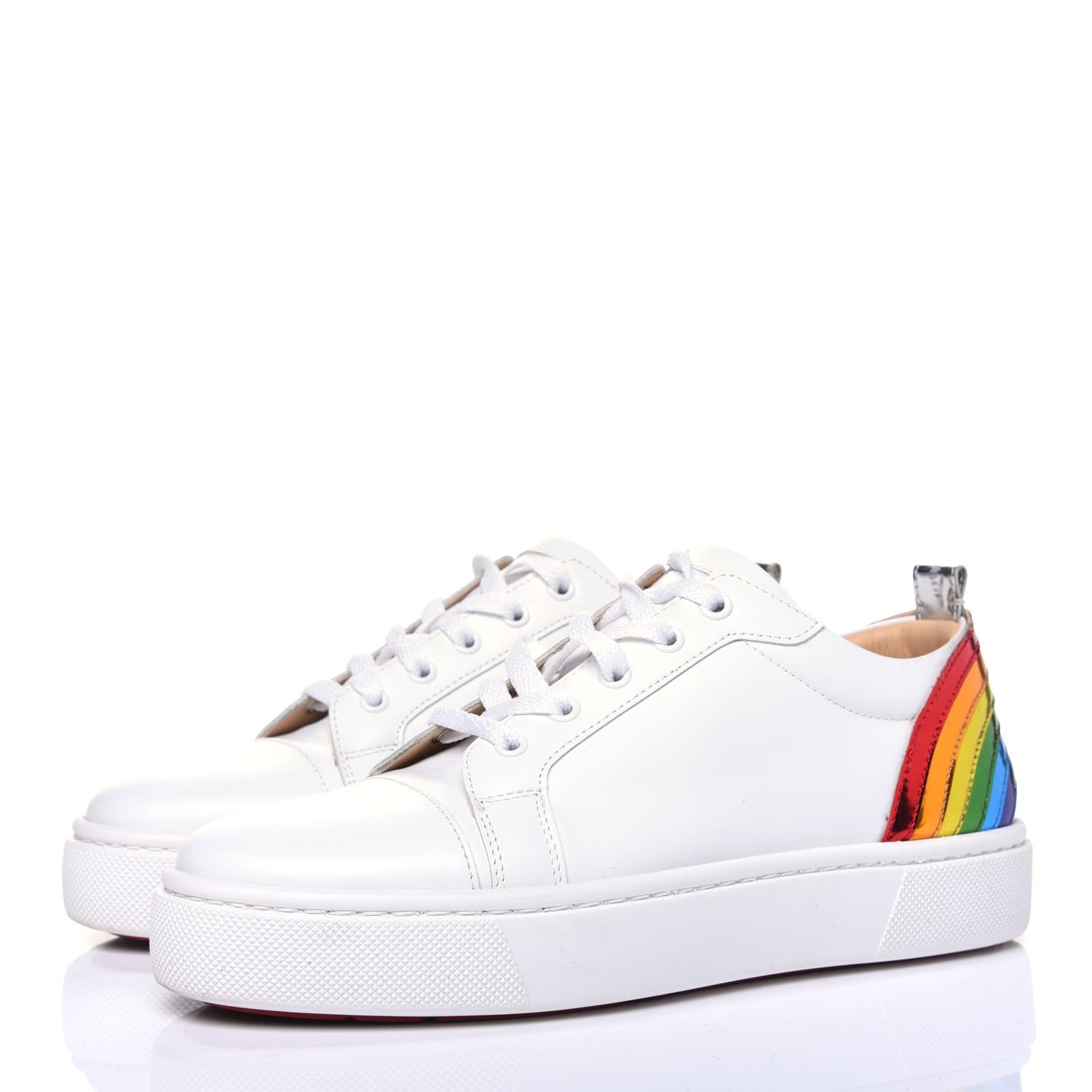 Christian Louboutin Calfskin Womens Arkenspeed Sneakers 38 White Multi 3 of 13