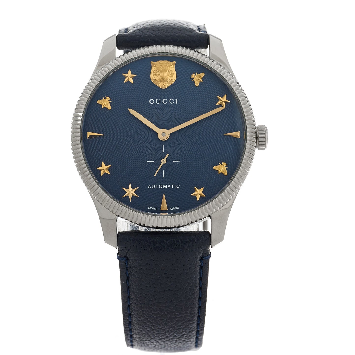 Stainless Steel Calfskin 40mm G-Timeless Charm Automatic Watch Black