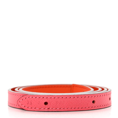 Hermes Epsom Swift 13mm Focus Belt 75 30 Orange Poppy Rose Azalee 3 of 5