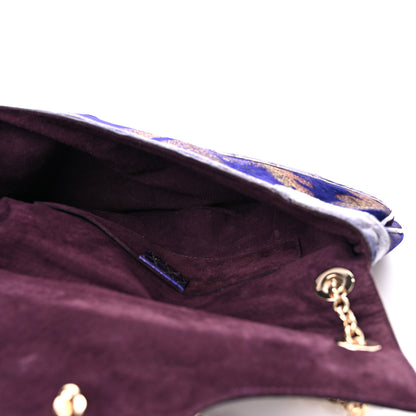 Gucci Velvet Alligator Tom Ford Jeweled Dragon Shoulder Bag Purple Gold 5 of 9
