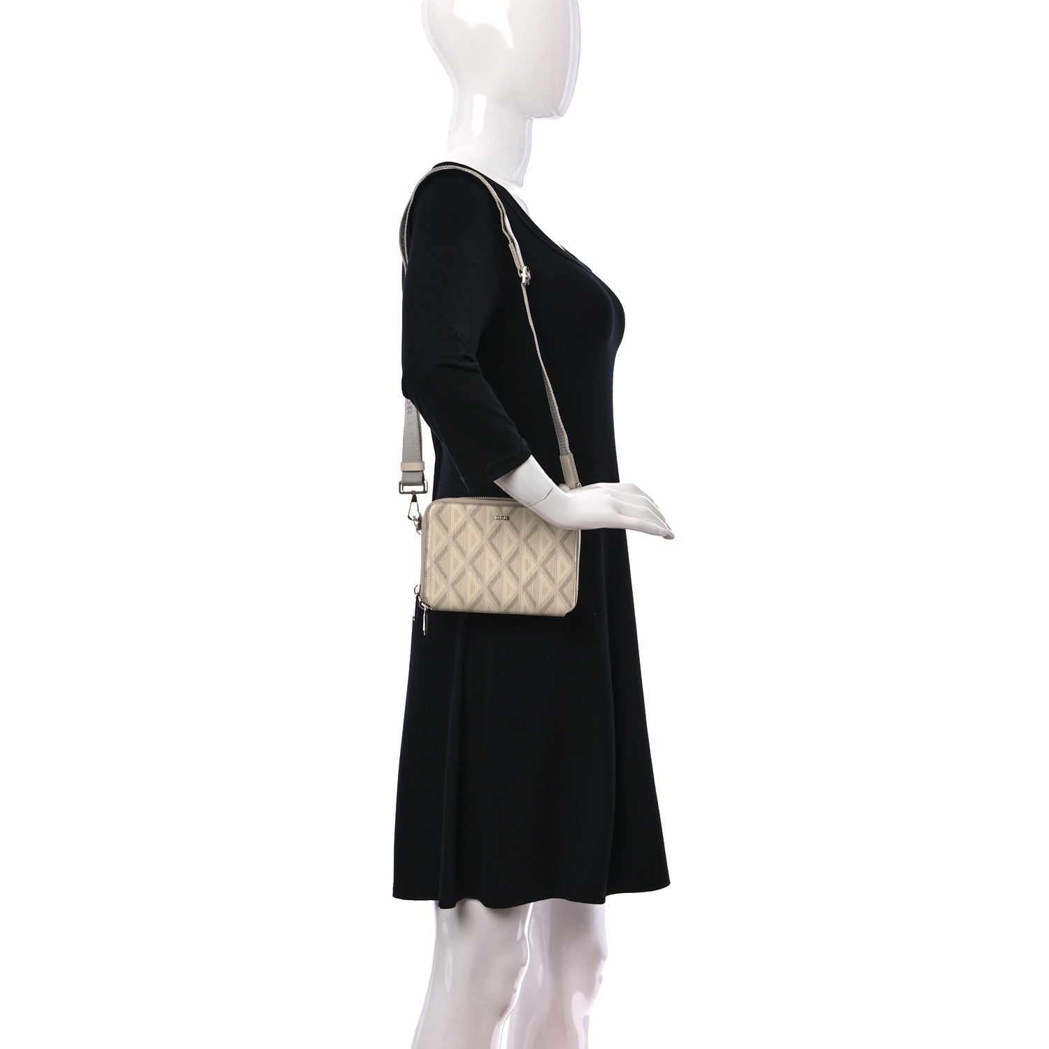 Christian Dior Coated Canvas CD Diamond Messenger Pouch Natural 2 of 11