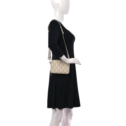 Christian Dior Coated Canvas CD Diamond Messenger Pouch Natural 2 of 11