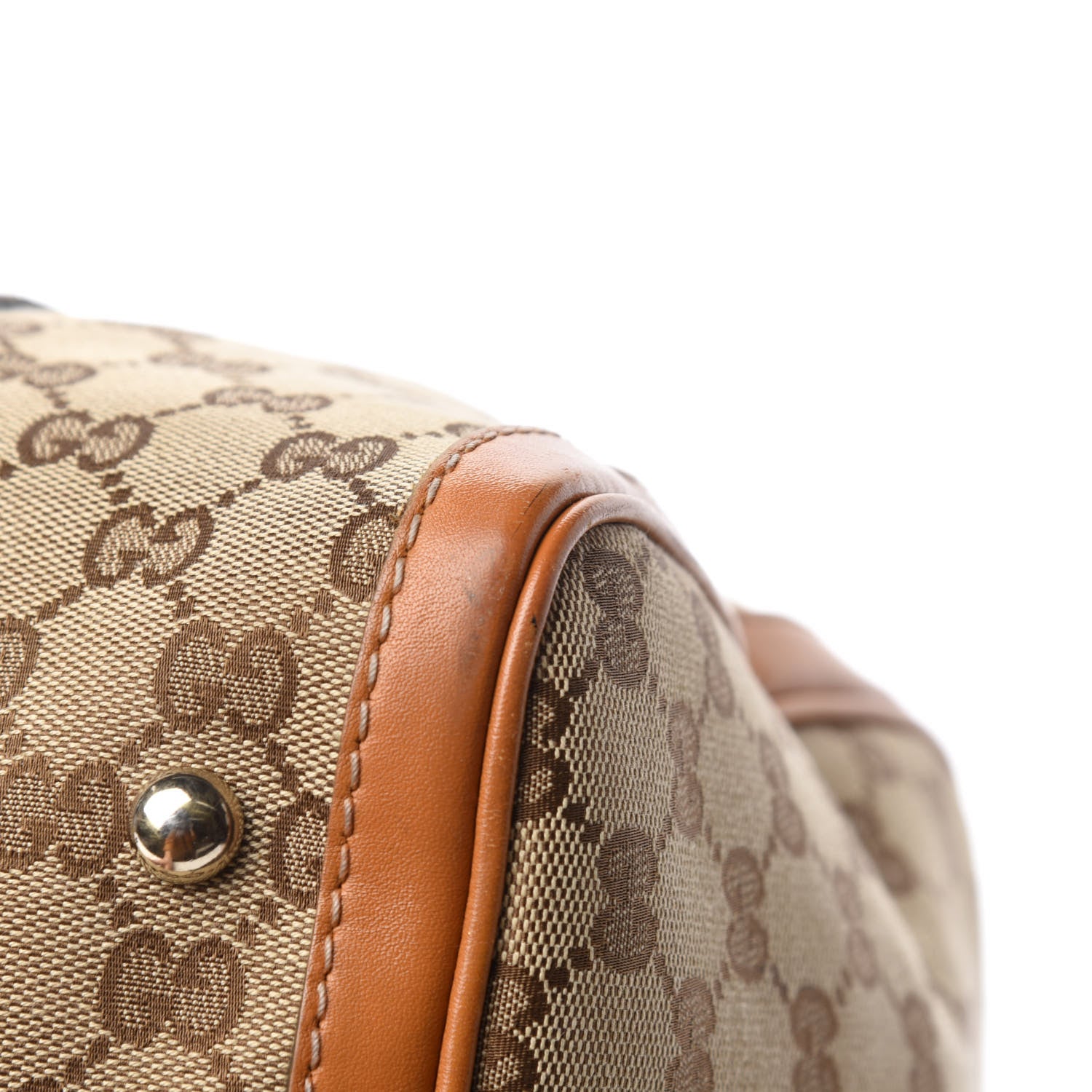Gucci Monogram Vintage Web Medium Boston Tobacco 9 of 13