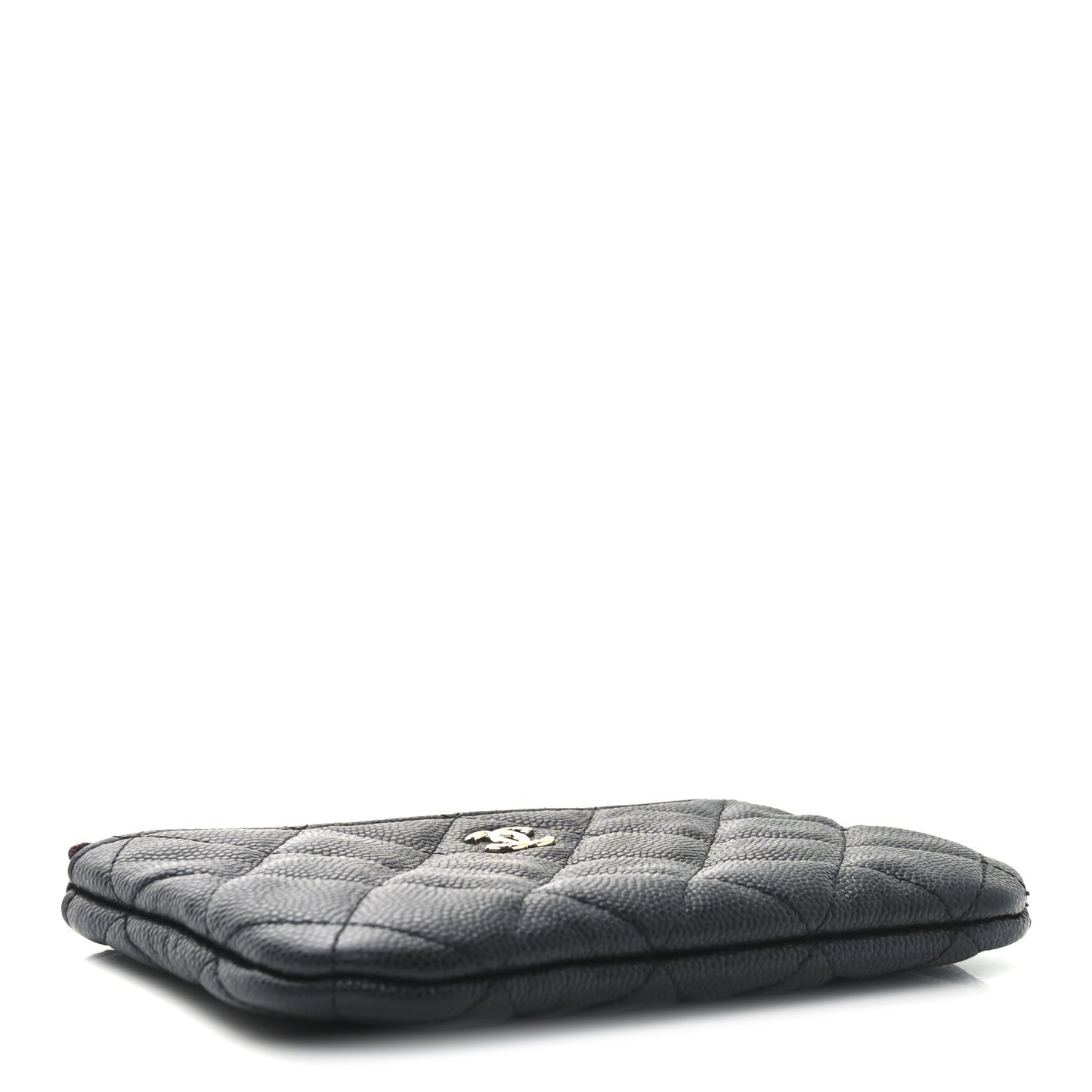 Caviar Quilted Small Cosmetic Case Black