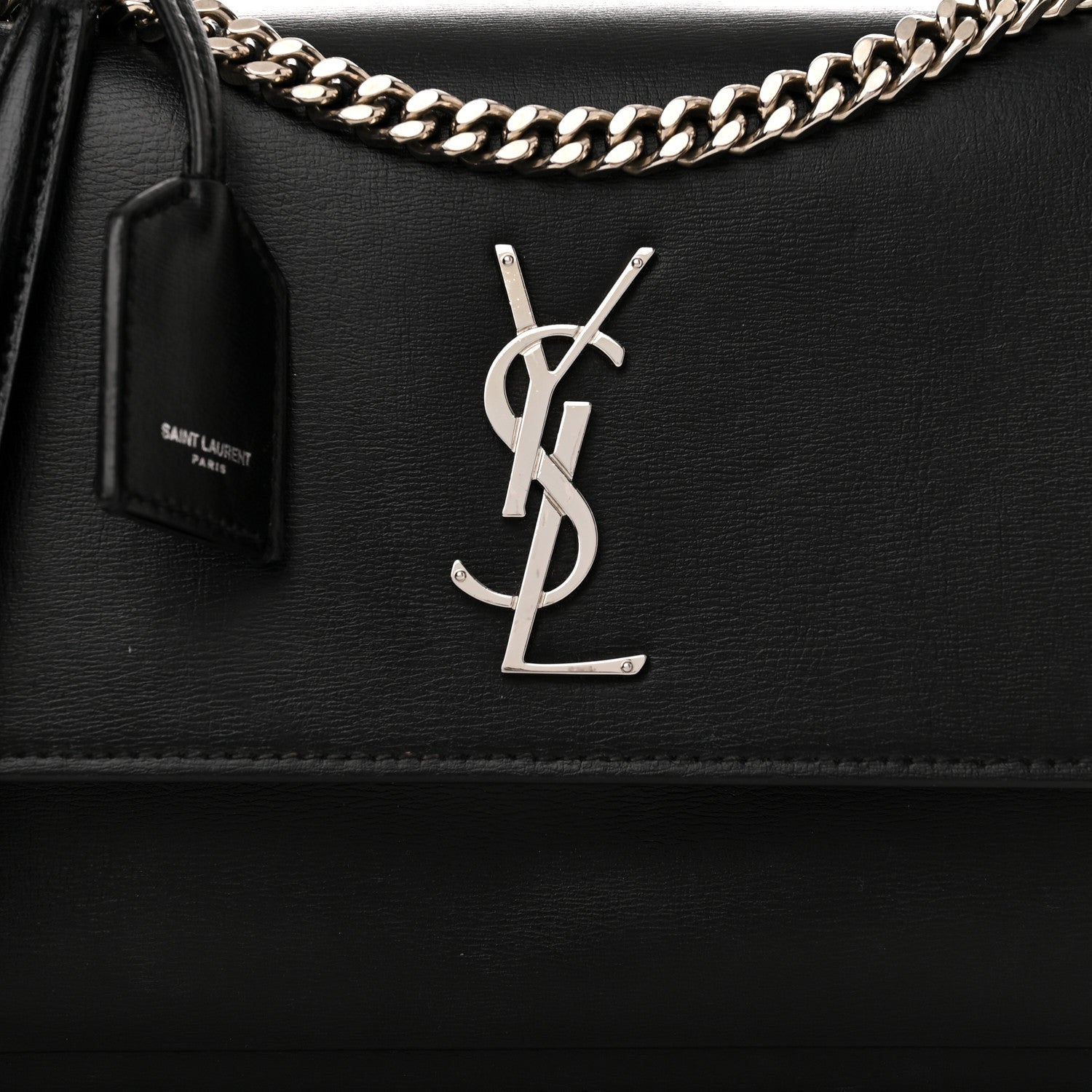 Saint Laurent Calfskin Medium Monogram Sunset Black 8 of 14