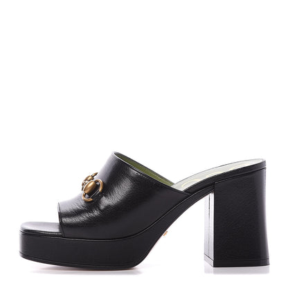 Gucci Granada Kid Houdan Platform Slide Sandals 36 Black 1 of 8