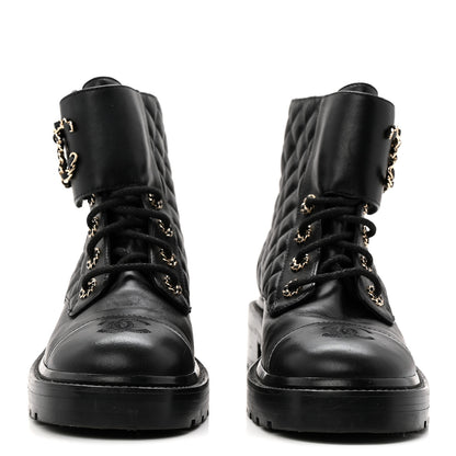 Chanel Calfskin Cap Toe CC Riding Boots 39 Black 5 of 25