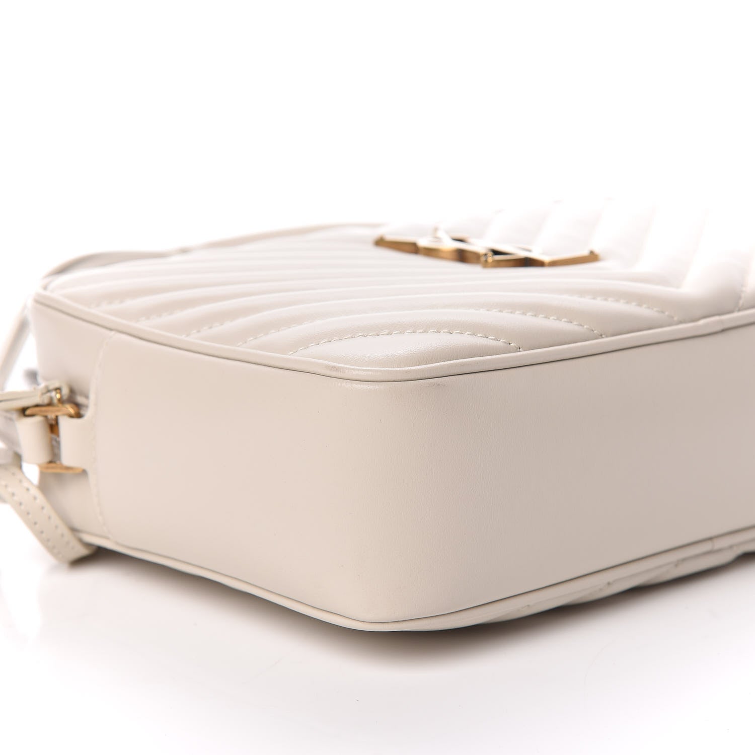 Saint Laurent Calfskin Matelasse Monogram Lou Camera Bag Washed Light Pink 8 of 9