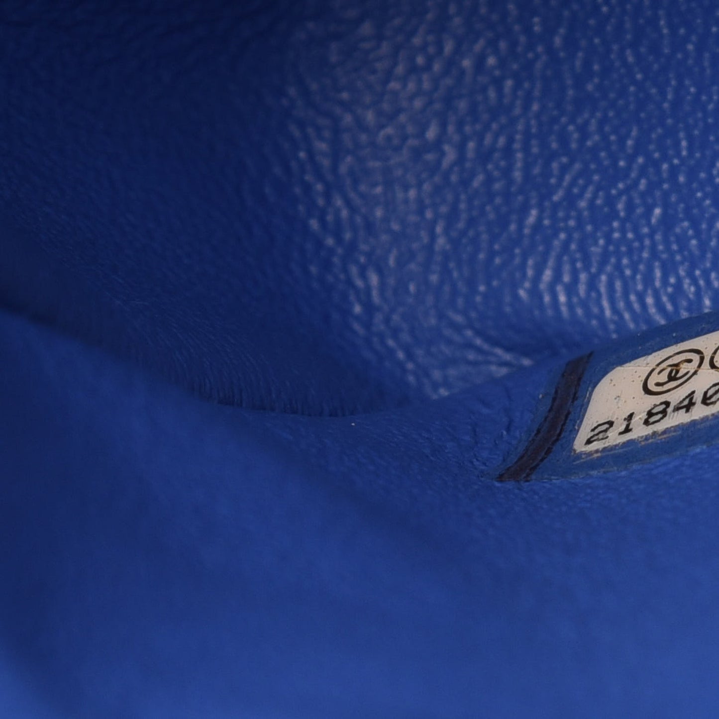 Patent Calfskin Quilted Mini Rectangular Flap Blue