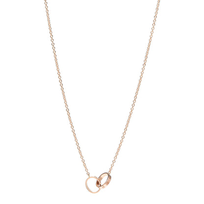 Cartier 18K Pink Gold Interlocking LOVE Necklace 1 of 8