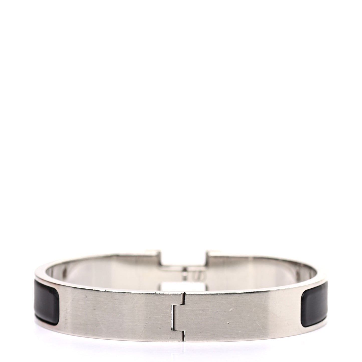 Matte Enamel Narrow Clic Clac HH Bracelet GM Black