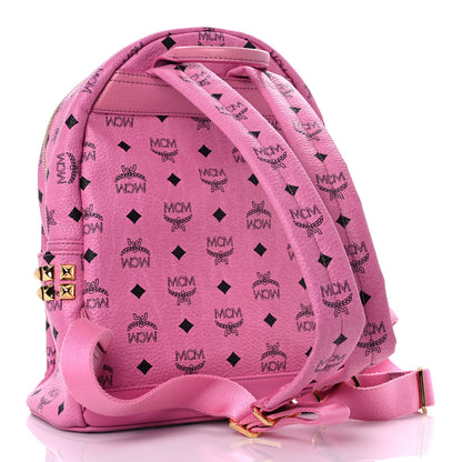 MCM Visetos Small Side Stud Stark Backpack Pink 2 of 9