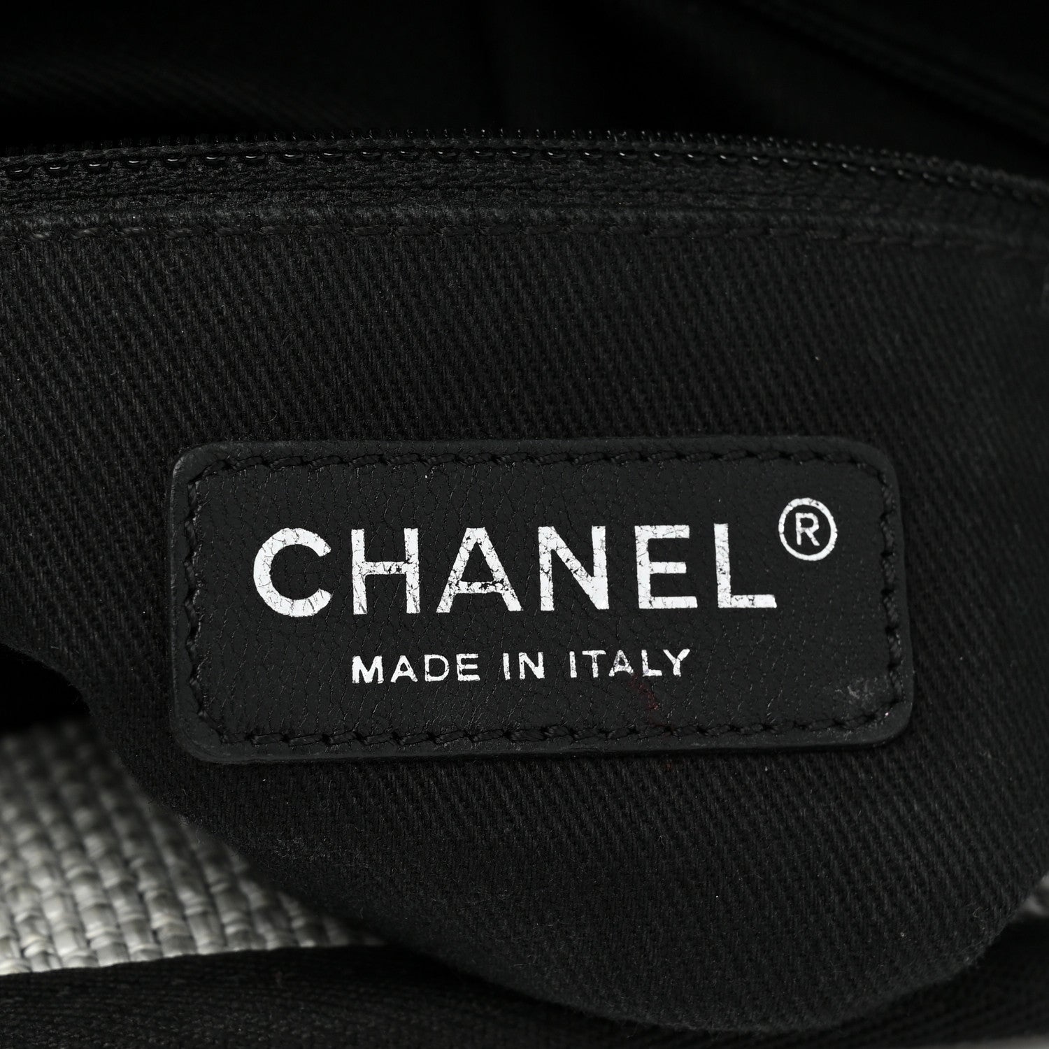 Chanel Woven Straw Raffia Small Deauville Messenger Grey 6 of 13