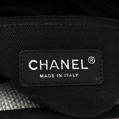 Chanel Woven Straw Raffia Small Deauville Messenger Grey 6 of 13